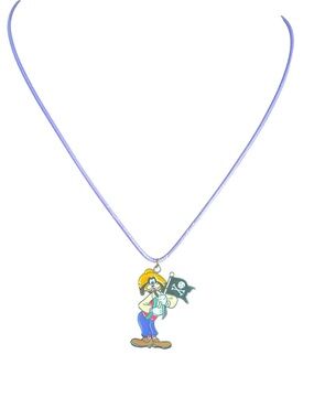 Unbranded Kids Purple Pirate Cartoon Pendant Necklace